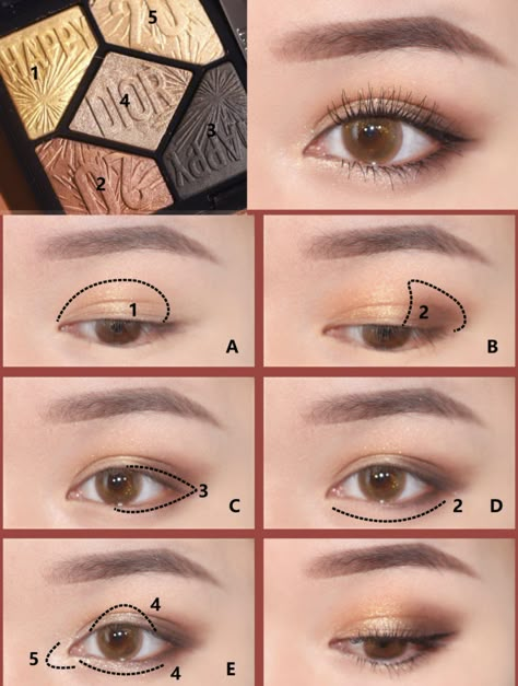 Eye Makeup Guide, Maquillage Yeux Cut Crease, Bentuk Alis, Mekap Mata, Soft Eye Makeup, Anime Eye Makeup, Beginners Eye Makeup, Doll Eye Makeup, Makeup Secret