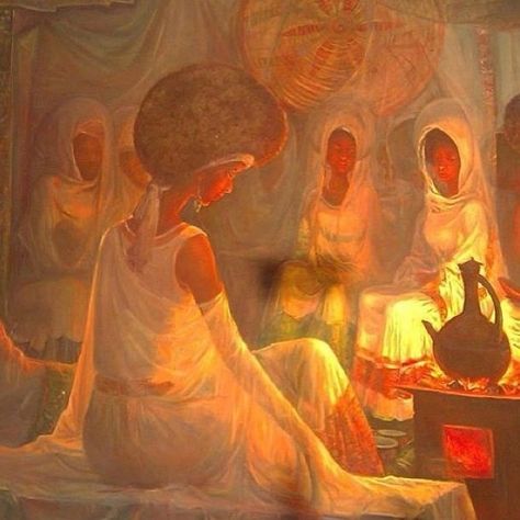 Abebayehosh happy new year! Ethiopian Coffee Ceremony Art, Cultural Paintings, Ethiopian Coffee Ceremony, Coffee Ceremony, Ethiopian Art, Ethiopian People, Ethiopian Coffee, Africa Photography, Coffee Ritual