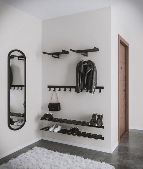 Wall mounted shoe rack