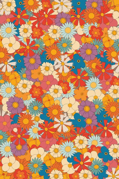 70s Decor, 70s Floral Pattern Print, Retro Home Decor, Hippie 60s Decor, Vintage Poster, Wall Art, Retro 60s Home Decor, 70s Wall Art Prindig is here to help you create laid-back spaces, filled with stylish and simple art displays. Whether on top of a living room console or a bedroom dresser, above a couch or in bathroom, wall art prints are an effortless way to elevate a space and make it more inspiring while working from home. Nothing makes a space feel mor 60s Decor, 70s Floral Pattern, 60s Print, Hippie 60s, 60s Art, Vintage Poster Wall, Floral Pattern Print, Hippie Aesthetic, 70s Decor