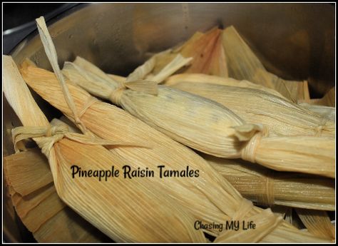 Pineapple Tamales, Dessert Tamales, Sweet Tamales, Ray Peat, Tamale Recipe, Blueberry Sauce, Golden Raisins, Homemade Jam, Crushed Pineapple