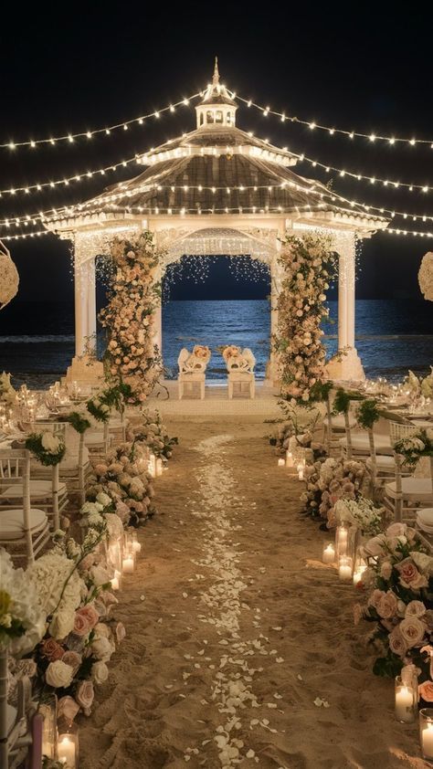 Wedding Venue Isle, Fairytale Beach Wedding, Wedding Venues Outdoor Beach, Simple Wedding Venue Ideas, Dream Wedding Beach, Simple Wedding Venues, Beach Inspired Wedding, Ocean Wedding Theme, Simple Beach Wedding