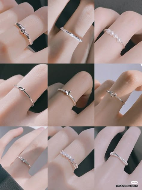 Korean Rings, Minimalist Accessories Jewellery, Simplistic Jewelry, Meta Ads, Hand Jewelry Rings, Couple Ring Design, Neck Pieces Jewelry, Pretty Jewelry Necklaces, Daily Beauty Routine