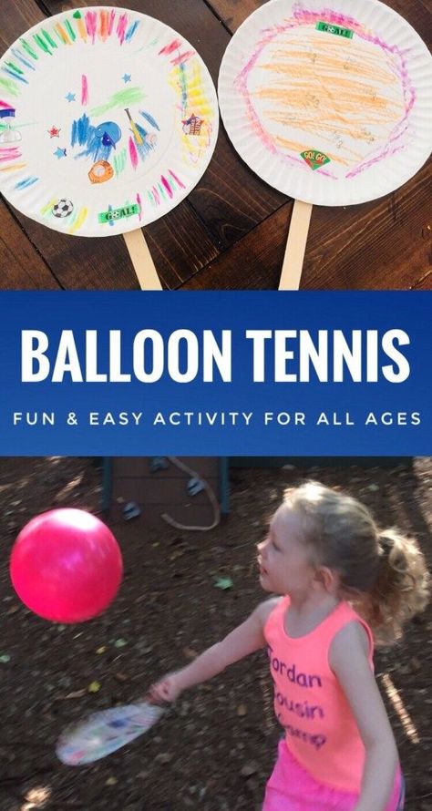 Balloon Tennis, Summer Camp Activities, Easy Activities, Game For Kids, Kids Party Games, Kids' Crafts, Toddler Fun, Summer Activities For Kids, Camping Crafts