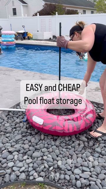 Pvc Pool Float Holder Diy, Pvc Pool Float Holder, Pool Float Storage Ideas Diy, Pool Float Storage Ideas, Pool Float Storage, Pvc Pool, Cheap Pool, Pool Storage, Ideas For Storage