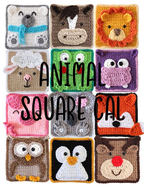 Animal Crochet Squares, Free Animal Granny Squares, Crochet Grogu, Crochet Applique Patterns Free Animal Granny Squares, Llama Granny Square, Animal Granny Squares, Free Granny Square Crochet Pattern, Crochet Blanket Animals, Crochet Animal Granny Square Blanket