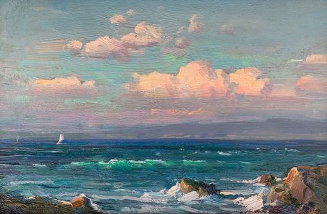 Ovanes Berberian - New Masters Gallery Ovanes Berberian, Seascapes Art, Erin Hanson, Paintings Acrylic, Japanese Art Prints, Carmel By The Sea, Seascape Art, Landscape Paintings Acrylic, Sea Painting