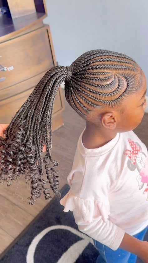 ✨ Precious kids ✨ | Princess Kimora 🧚🏽‍♀️. She’s a DOLL ! She asked for YELLOW & ORANGE beads 🧡😍💛 . Neat & SUPER ADORABLE 😍. Perfect style for the PRINCESSES… | Instagram Lemonade Braids Little Kids, Kid Styles Braids, Kids Braid Hairstyles Black, Braided Styles With Beads, Braids No Hair Added, Hairstyles Kids Black, Lemonade Braids Kids, Kid Braid Styles With Beads, Kids Braided Hairstyles With Beads