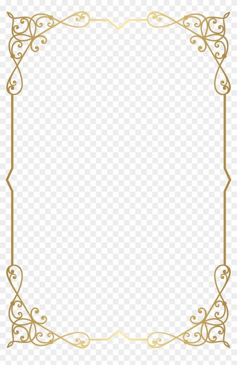 Gold Border Png Transparent, Fancy Borders Frame Design, Gold Frame Transparent Background, Transparent Border Png, Png Frame Design, White Border Frame Png, Royal Frame Design, Border Png Design, Frame Border Design Png