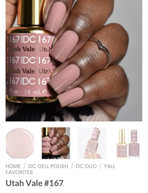 Dusky Rose Nails, Dnd Mauve Gel Polish, Rose Gold Short Nails, Dnd Khaki Rose, Conservative Nails, Dnd Nude Pink, Fall Nude Nail Colors, Fall Pink Nails Dnd, Best Dnd Gel Colors