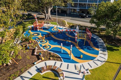 Playground Design Plan, Outdoor Playscapes, Community Playground, Outdoor Kids Play Area, Playgrounds Architecture, Urban Playground, Paving Pattern, Children Park, School Playground