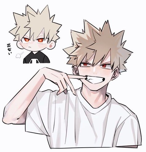 Bakugo Katsuki Fanart Cute, Bakugou Manga, 캐릭터 드로잉, Boku No Hero Academia Funny, My Hero Academia Episodes, Hero Academia Characters, My Hero Academia Manga, Anime Sketch, Handsome Anime Guys