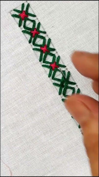 Hand Embroidery Border Designs, Simple Hand Embroidery Designs, Krishna Mandir, Frame Embroidery, Border Line, Basic Hand Embroidery Stitches, Swedish Embroidery, Simple Hand Embroidery Patterns, Hand Embroidery Videos