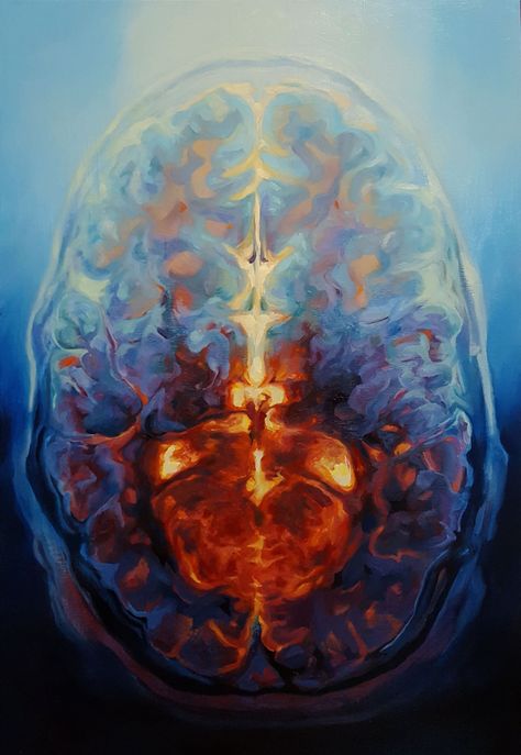 Biology Painting Canvas, Brain Abstract Art, Brain Painting Abstract, Brain Painting Acrylic, Medical Art Painting, Anatomy Oil Painting, Human Anatomy Painting, Human Brain Art, Medical Painting