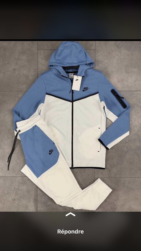 Blue Nike Tracksuit, Nike Tech Fleece Outfit Men, Sportwear Outfit, Nike Clothes Mens, Nike Fashion Sneakers, Baby Nike, Cute Nike Outfits, All World, Fitness Wear Outfits