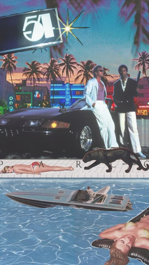 #80s #miami Neon Miami Aesthetic, Miami In The 80s, Old Miami Aesthetic, Miami 2000s, Miami Vice Wallpaper, 80s Miami Fashion, Miami Aesthetic Wallpaper, Miami 80s Aesthetic, 80s Miami Aesthetic