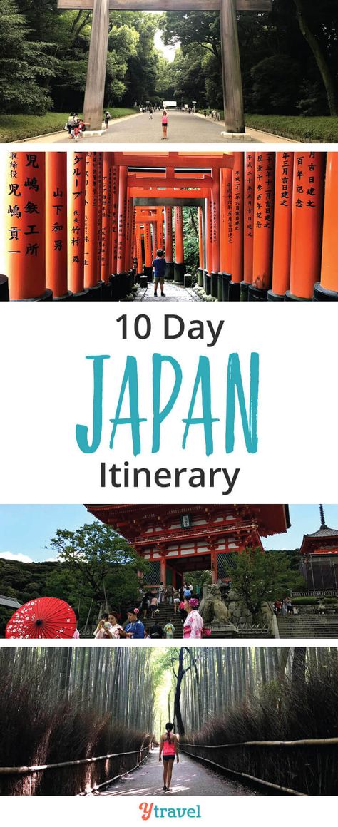 10 days in Japan itinerary. If you are planning a trip to Japan, this list of places to visit in Japan is perfect for first time visitors who want to see the highlights of Tokyo and Kyoto, taste the food, see the landscapes, the temples, experience the culture, and much more! 10 Days In Japan, Japan Travel Itinerary, Japan Packing List, Japan Beach, Central America Destinations, Japan Travel Destinations, Japan City, Backpacking South America, Things To Do In Japan