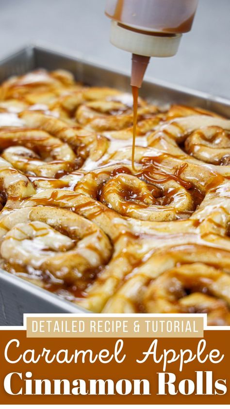 Caramel And Apple Recipes, Apple Cinnamon Twist Bread, Back To School Cinnamon Rolls, Caramel Apple Sweet Rolls, Caramel Apple Sticky Buns, Fall Desserts Cinnamon Rolls, Strawberry Cinnamon Rolls Homemade Easy, Apple Cinnamon Braided Bread, Caramel Apple Sourdough Cinnamon Rolls