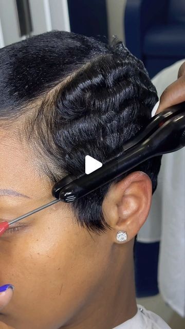 Short Pixel Haircut Black Women, Short Hairstyle Women Fade, Styles To Do With Short Hair, Pixie Weaves For Black Women, Pixie Hairstyles On Black Women, How To Do Pixie Haircut, Hair Accessories For Pixie Cut, Silk Press Pixie Cut, Side Part Pixie Haircut Black Women