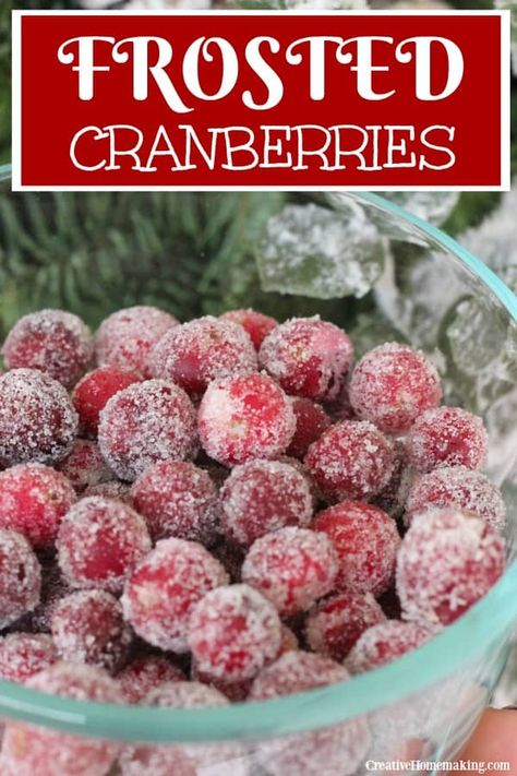 Frozen Cranberry Recipes, Sugared Cherries, Frosted Cranberries, Cranberry Benefits, Hot Fudge Cake, Hot Chocolate Fudge, Holiday Dishes, Sugared Cranberries, Male Birthday