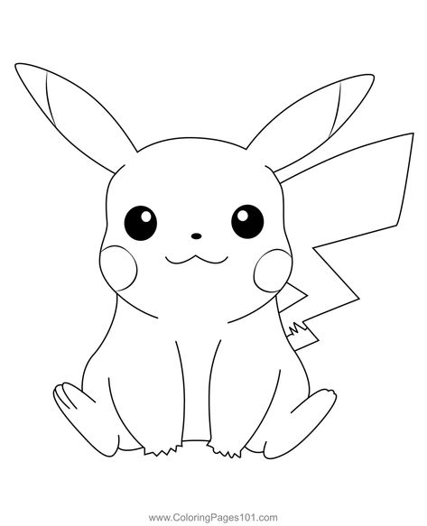 Sit Pikachu Coloring Page Pikachu Coloring Page Free Printable, Pikachu Evolution, Pikachu Coloring, Crafts Bookmarks, Pikachu Coloring Page, Super Mario Coloring Pages, Pikachu Drawing, Pikachu Pikachu, Family Coloring Pages