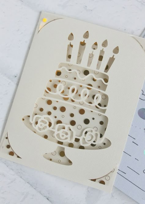 Ginger Snap Crafts: How to Make Cards with the Cricut Joy {tutorial} Cricut Joy Watercolor Cards, Carte Anniversaire Cricut Maker, Handmade Cards Cricut, Cricut Joy Birthday Cards Free, Cricut Cutout Cards, Card Ideas Cricut, Circuit Birthday Cards, Free Cricut Birthday Card Template, Free Cricut Cards