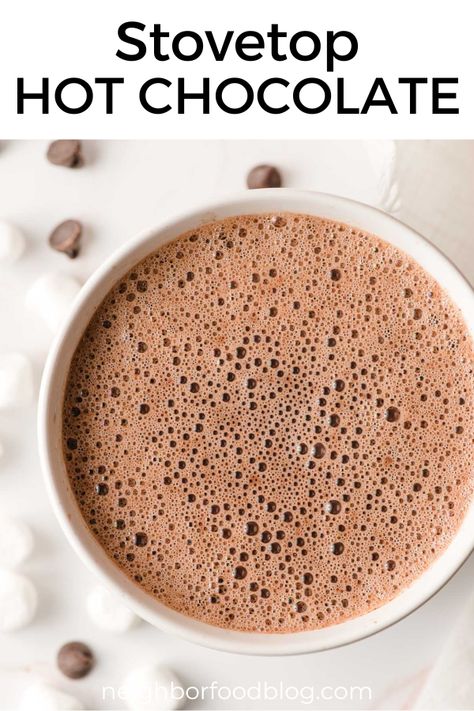 Old Fashioned Hot Chocolate Recipe, Stove Top Hot Chocolate, Stovetop Hot Chocolate, Stovetop Hot Chocolate Recipe, Comfort Food Dinner Ideas, Drinks To Make At Home, Homemade Hot Cocoa, Hot Chocolate Milk, Hot Cocoa Recipe