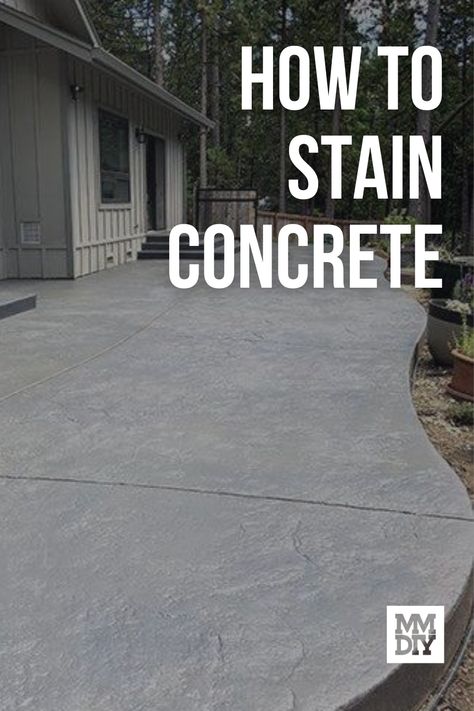 Painted Concrete Outdoor, Stained Concrete Porch, Stained Concrete Driveway, Diy Stained Concrete Floors, Lanai Room, Outdoor Concrete Stain, How To Stain Concrete, Concrete Refinishing, Diy Concrete Stain