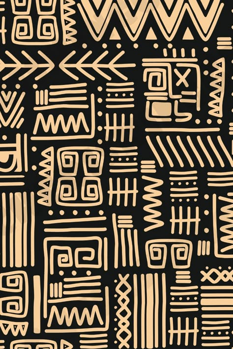 Add some tribal flair to your life with this stunning tribal seamless pattern. Featuring bold lines, geometric shapes, and earthy colors, this design is perfect for adding a touch of organic style to your home decor, wardrobe, or tech accessories. Whether you're looking for a unique statement piece or a stylish addition to your everyday essentials, this versatile tribal pattern is sure to impress. Afro Pattern Design, Africa Pattern Design, Afrocentric Patterns, Organic Shapes Pattern, Africa Pattern, Africa Art Design, African Pattern Design, Textile Prints Design, Afrocentric Art