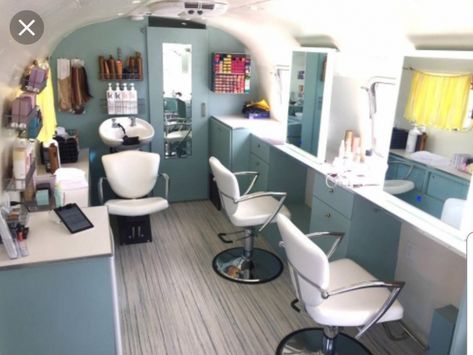 Small Space Architecture, Hair Salon Ideas, Mobile Hair Salon, Mobile Beauty Salon, Salon Photography, Small Salon, Mobile Hairdresser, Home Hair Salons, Photography Mobile