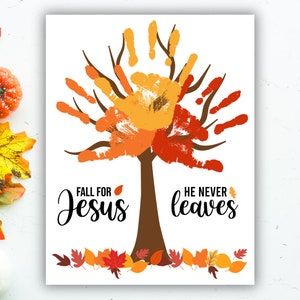 PrintPlanCreations - Etsy Fall Christian Crafts For Preschoolers, Letter C Handprint Crafts For Preschool, Fall For Jesus Crafts For Kids, Christian Prek Crafts, Christian Activities For Preschoolers, Fall Bible Crafts For Preschool, Fall Crafts For Sunday School Kids, Falling For Jesus Craft, Religious Fall Crafts For Kids