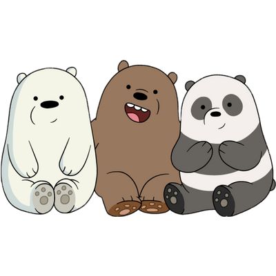 We Bare Bears Trio Cartoon Bears, Ice Bear We Bare Bears, We Bare Bears Wallpapers, Ice Bears, Three Bears, Cute Panda Wallpaper, Friend Cartoon, We Bear, Cartoons Png