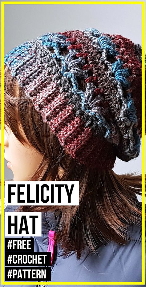 crochet Felicity Hat free pattern - easy crochet hat pattern for beginners Crochet Hats For Babies, Crochet Hat Free Pattern, Beanie Hat Crochet Pattern, Easy Crochet Hat Patterns, Hats For Babies, Knitting For Beginners Hats, Easy Crochet Hat, Winter Caps, Crochet Hat Patterns