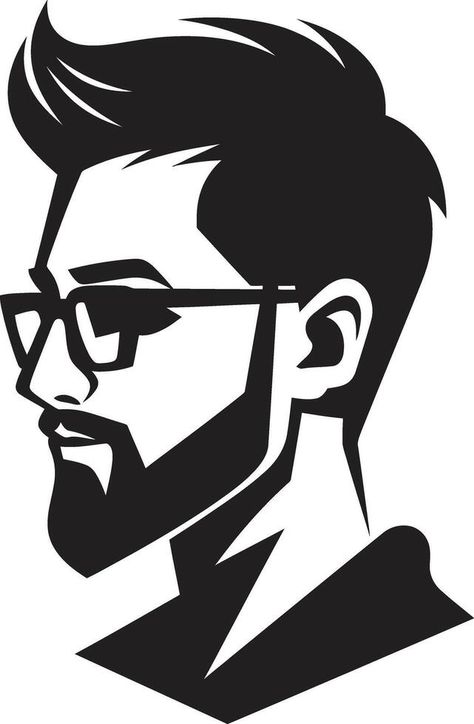 Vintage Fusion Hipster Man Face Cartoon in Black Urban Sophistication Cartoon Hipster Man Face Black Vector Face, Face Cartoon, Man Vector, Abstract Ideas, Man Face, Urban Sophistication, Hipster Man, Face Images, Kochi