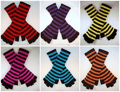 Striped Fingerless Gloves, Scene Girl Fashion, Striped Gloves, Scene Girl, Famous Outfits, Scene Girls, Fast Fashion Brands, Fandom Outfits, Fancy Dresses Long