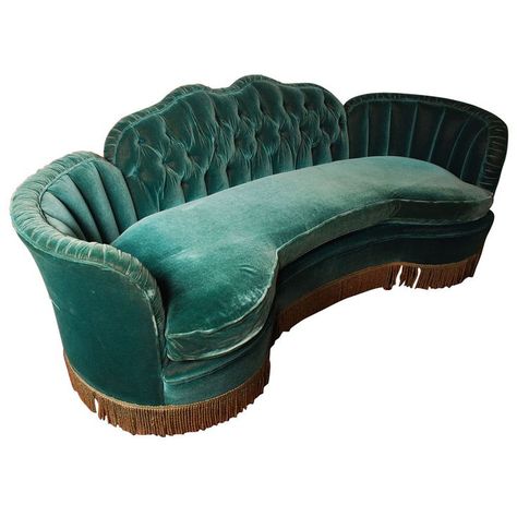 Decorate:  1920's Grand Hotel Art Deco style sofa: Art Deco Couch, Art Deco Style Furniture, Art Deco Sofa, Green Couch, Casa Vintage, Plywood Furniture, Deco Furniture, Art Deco Furniture, French Art Deco