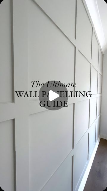 Vee || Home Decor || DIY Home Projects || Gardening on Instagram: "🚀 P A N E L L I N G G U I D E 🚀 🚀 Step 1: Install paneling strips along the boarders of your wall. Start with full length panelling strips then cut down to size where necessary. 🚀 Step 2: Measure your spacing (I will make a separate reel about how to measure your spacing) and install the panelling strips vertically from top to bottom 🚀 Step 3: Measure your spacing, cut panelling strips to size and install panelling strips horizontally 🚀 Step 4: use a filler and fill in all the joints 🚀 Step 5: sand down any excess filler 🚀 Step 6: apply decorators caulk to seal off the panelling strips to the wall ⚡️NOW YOU ARE READY TO PRIME AND PAINT YOUR WALL PANELLING⚡️ I used the Cheshire Mouldings MDF Wall panelling kit f How To Install Paneling On Walls, Full Wall Paneling, Cheshire Mouldings, Mdf Wall Panelling, Mdf Wall Panels, Diy Home Projects, Wall Panelling, How To Measure Yourself, Home Decor Diy