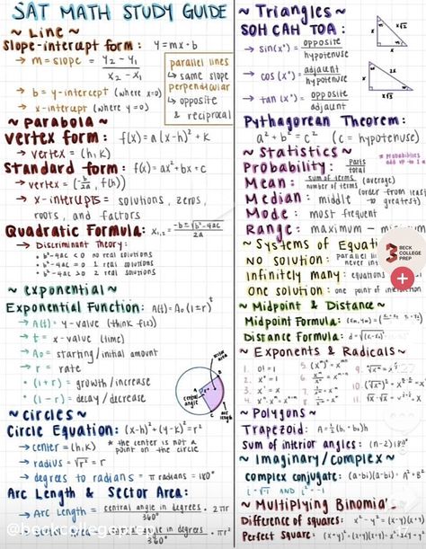 Tsi Math Cheat Sheet, Sat Formula Sheet, Grade 10 Math Formulas, Math Placement Test College, Act Math Tips, Sat Cheat Sheet, Algebra Notes 9th Grade, Sat Math Formulas, Sat Formulas