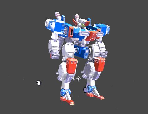 Polygon robot with high specular panning tool Low Poly Mecha, Lowpoly Art, Low Poly Character, 3d Pixel, Low Poly Games, Polygon Art, Sci Fi Design, Arte 8 Bits, Hand Painted Textures