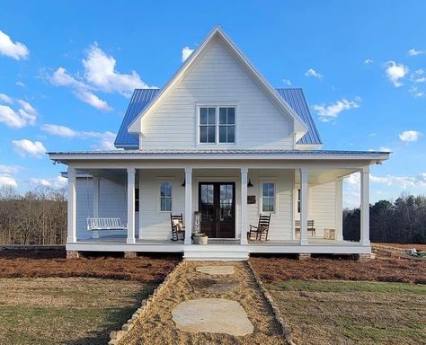 Two Story Gable House, Four Gables House Plan, Four Gables Farmhouse, Four Gables, Dream Estate, Dream House Country, Louisiana House, House Structure, House Plans For Sale