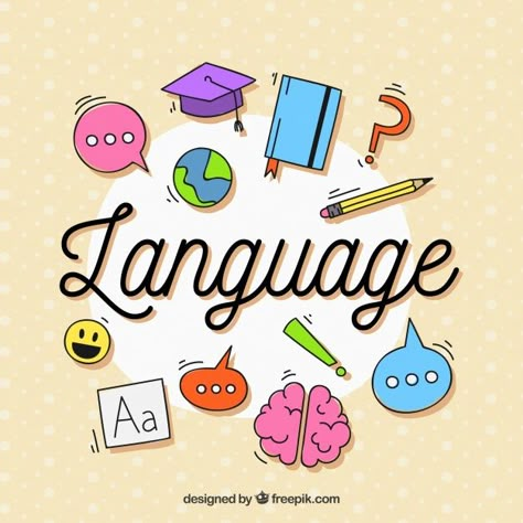 Language composition with flat design | Free Vector #Freepik #vector #freebackground #freeschool #freedesign #freeeducation Project Cover Page, Bullet Journal Cover Ideas, Notebook Cover Design, School Creative, Learn To Spell, Notebook Art, Language Art, Bullet Journal Lettering Ideas, Lettering Tutorial