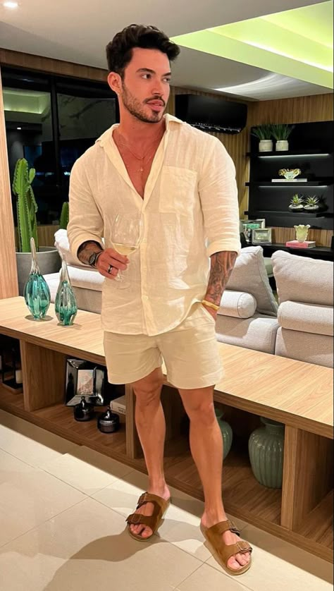 Bali Indonesia Outfit Ideas Men, Mens Puerto Rico Outfits, Men Cancun Outfits, Mens Beach Outfits Casual, Men’s Beach Outfits, Resort Outfit Men, Tropical Vacation Outfits Men, Beach Boy Aesthetic Outfits, Men's Beach Outfits