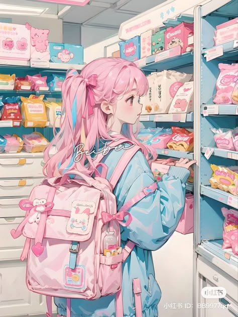 Anime Supermarket, Cute Aesthetic Pics, Vaporwave Art, Anime Canvas Art, Pretty Drawings, Parallel Universe, Anime Canvas, Cute Little Drawings, Pretty Wallpapers Backgrounds