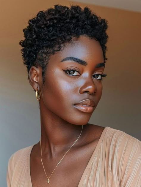 Stylish Short Haircuts for Black Women - Explore Top Styles Short Black Woman Hair, Braided Styles For Short Hair, Short Afro Hair Styles, Haïr Cut For Women, Short Pin Up Hair, Short Pixie Black Women, Make Up For Short Hair, Short Black Curly Hairstyles, Natural Pixie Cut Black Women