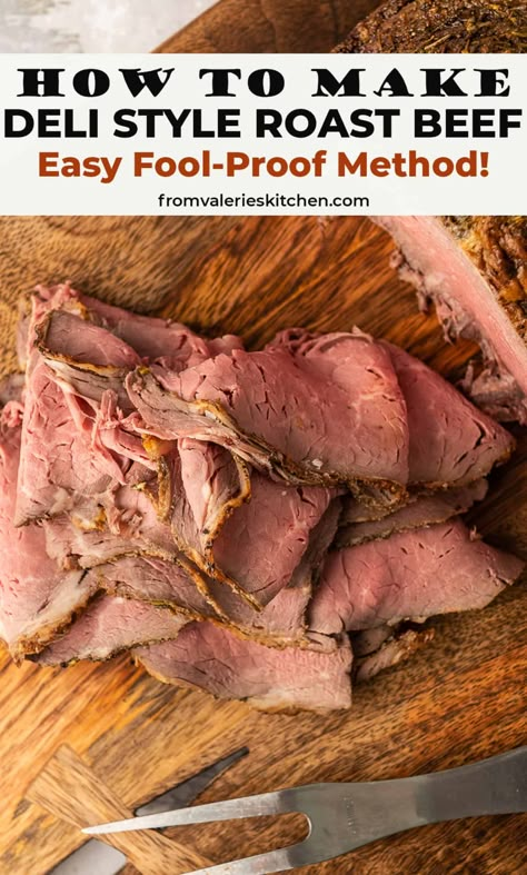 Make Your Own Lunch, Roast Beef Seasoning, Deli Style Roast Beef, Deli Roast Beef, Deli Meat Recipes, Sirloin Roast, Sliced Roast Beef, Lunch Meat Recipes, Roast Beef Sandwiches