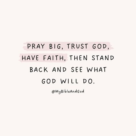 Pray boldly, trust deeply, and have unwavering faith in God’s goodness and power. — Ask God for bold, seemingly impossible things, trusting in His power and sovereignty (Ephesians 3:20, “Now to him who is able to do immeasurably more than all we ask or imagine...”). — Trust God: Rely on His goodness, wisdom, and love, even when circumstances are uncertain (Proverbs 3:5-6, “Trust in the Lord with all your heart...”). — Have faith: Believe that God will act, even when outcomes are unknown (H... Pray Quotes Christian, Faith Verses Bible, Prayer Scriptures Encouragement, Quotes About Trusting God, Pray Boldly, Have Faith Quotes, Trusting God Quotes, God Motivational Quotes, Religous Quotes