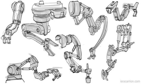 Mech Joints, Robot Joints, Mechanical Joints, Scott Robertson, Robot Mechanics, Robot Design Sketch, Robot Parts, Arte Ninja, Mech Design