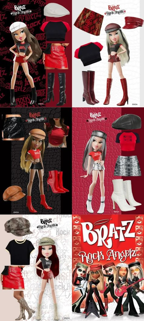 Bratz Tv Show Outfits, Brats Clothes Aesthetic, Bratz Costume Inspiration, Bratz Movies Outfits, Bratz Jean Skirt Outfit, Bratz Doll Fashion Outfits, Bratz Doll Skirt Outfit, Sasha Inspired Outfits Bratz, Bratz Cosplay Costume