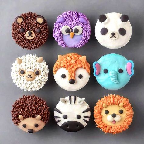 Naturally Jo, Cupcakes Design, Cupcake Decorating Tips, Kid Cupcakes, Cupcake Cake Designs, Animal Cupcakes, Animal Cakes, Cute Baking, Cupcake Designs