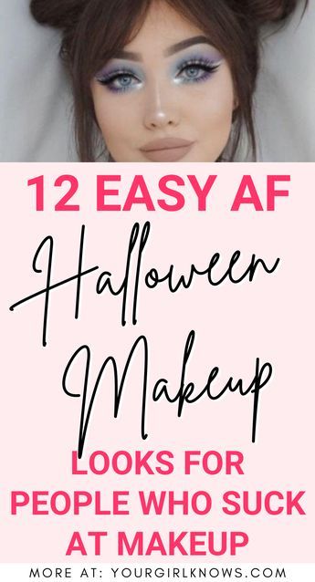 Pretty Halloween Eye Makeup Looks, Face Makeup Halloween Easy Pretty, Halloween Makeup Not Scary, Easy Womens Halloween Makeup, Easy Pretty Halloween Makeup, Halloween Face Paint Ideas For Women Easy, Easy Witches Makeup, Cute Witch Makeup Women, Makeup Only Costumes